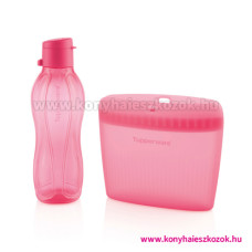 Tupperware Pink October szett: Öko+ palack 500 ml + Szilikontáska kicsi