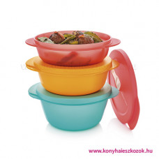 Tupperware Új generációs színes Polytupper szett: 400 ml + 600 ml + 800 ml